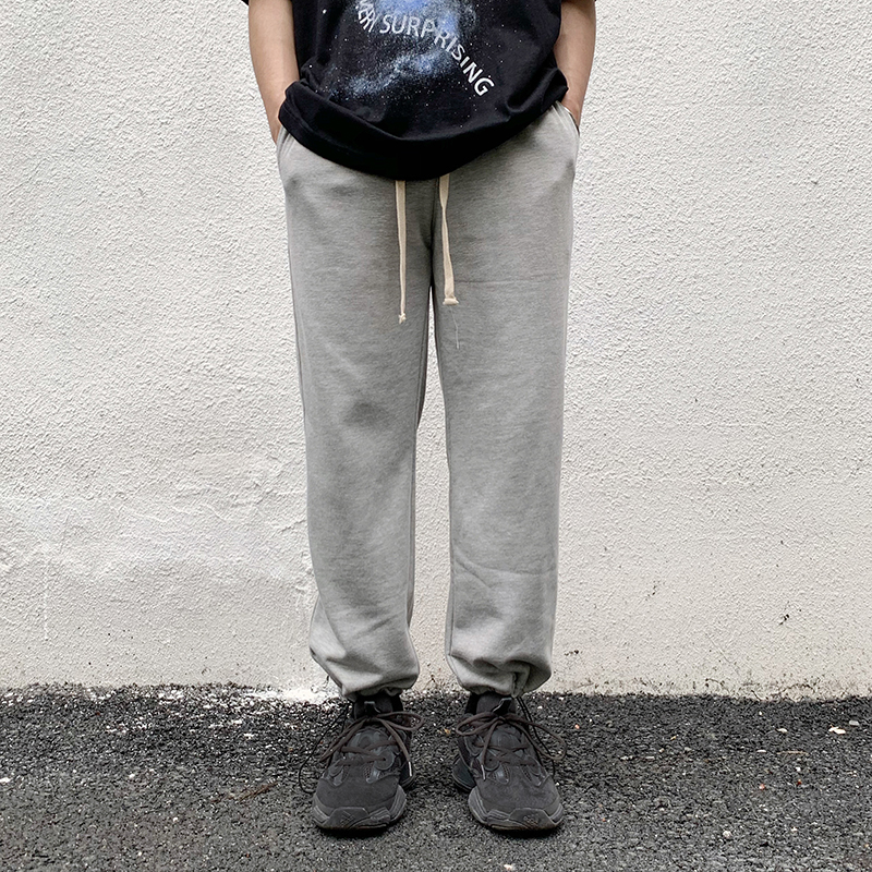 搭配椰子yeezy神裤ins侃爷同款纯色灰色束口男女休闲宽松长卫裤潮