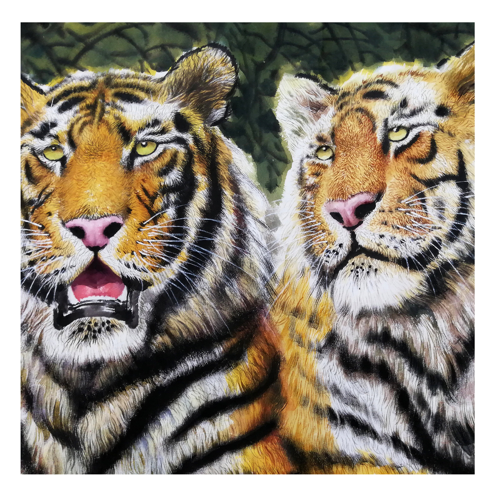 (朝鲜)李胜革《老虎》平壤美术大学 星朝画廊