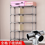 Reinforced simple wardrobe rental steel pipe thickened and thickened all-steel frame cloth wardrobe storage artifact is strong and durable