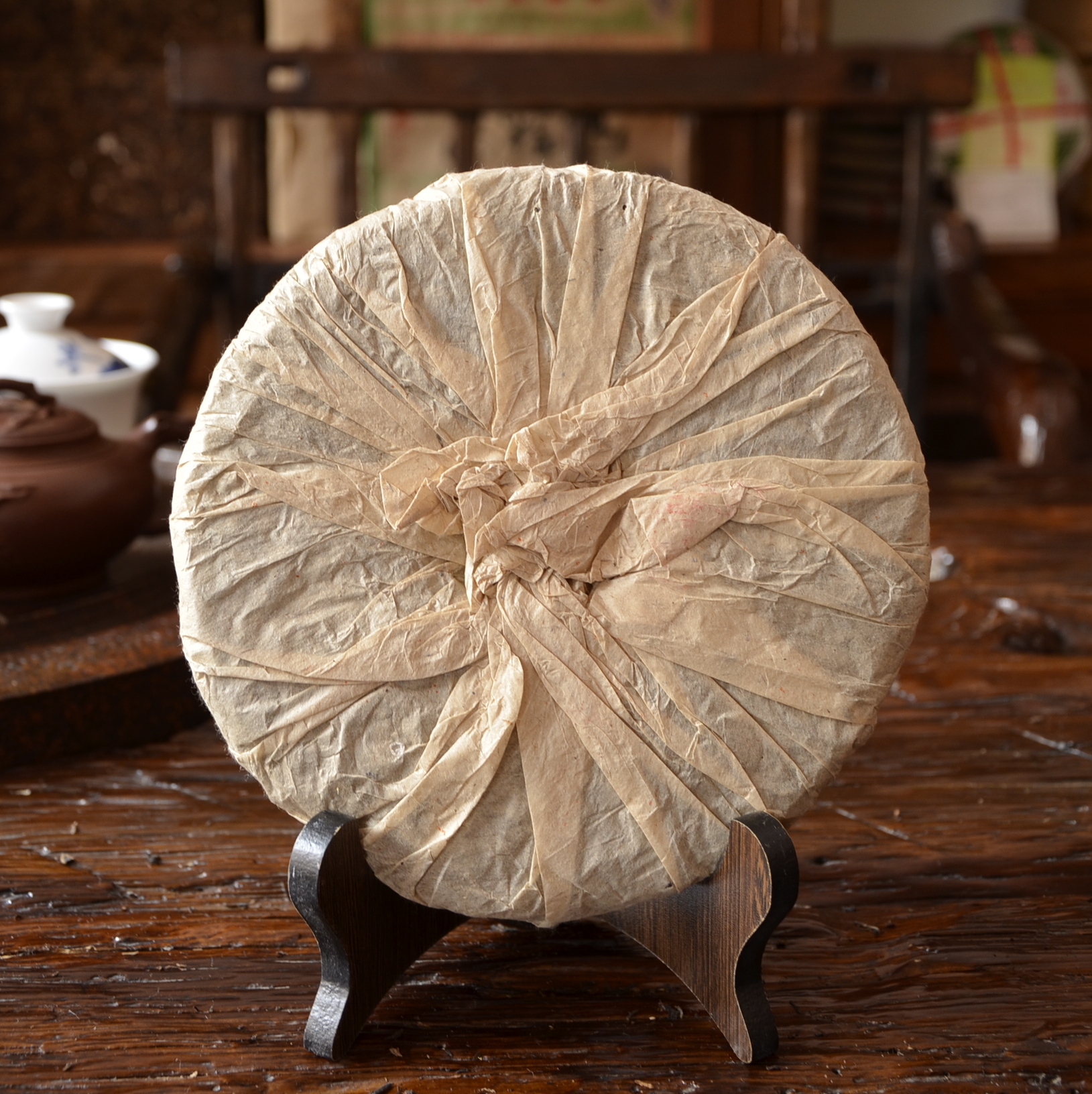 [7片装拍]03年龙园号西双版纳古茶山蛮砖早春普洱茶