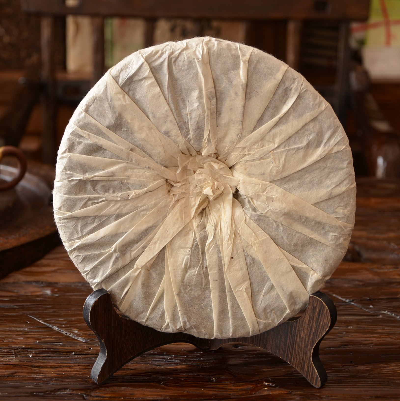 7片拍(2499克)03年基诺山普洱古树茶龙圆号李正行收藏 古树茶