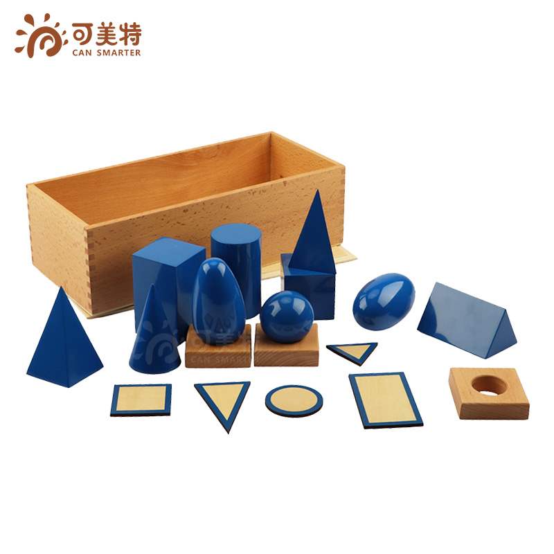 可美特蒙氏感官教具几何立体幼儿蒙特蒙台梭利早教其它早教玩具类