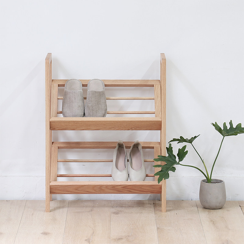 实木小鞋架鞋子收纳玄关小户型木质简易门口超窄家用窄小型鞋柜