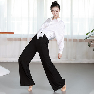 高货速发现代舞衬衫男女同款中国舞蹈服套装新款爵士舞蹈练功服表