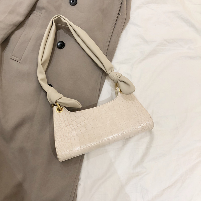 jacdbag法国小众 法棍包珍珠手提鳄鱼纹腋下包女2020新款潮单肩包