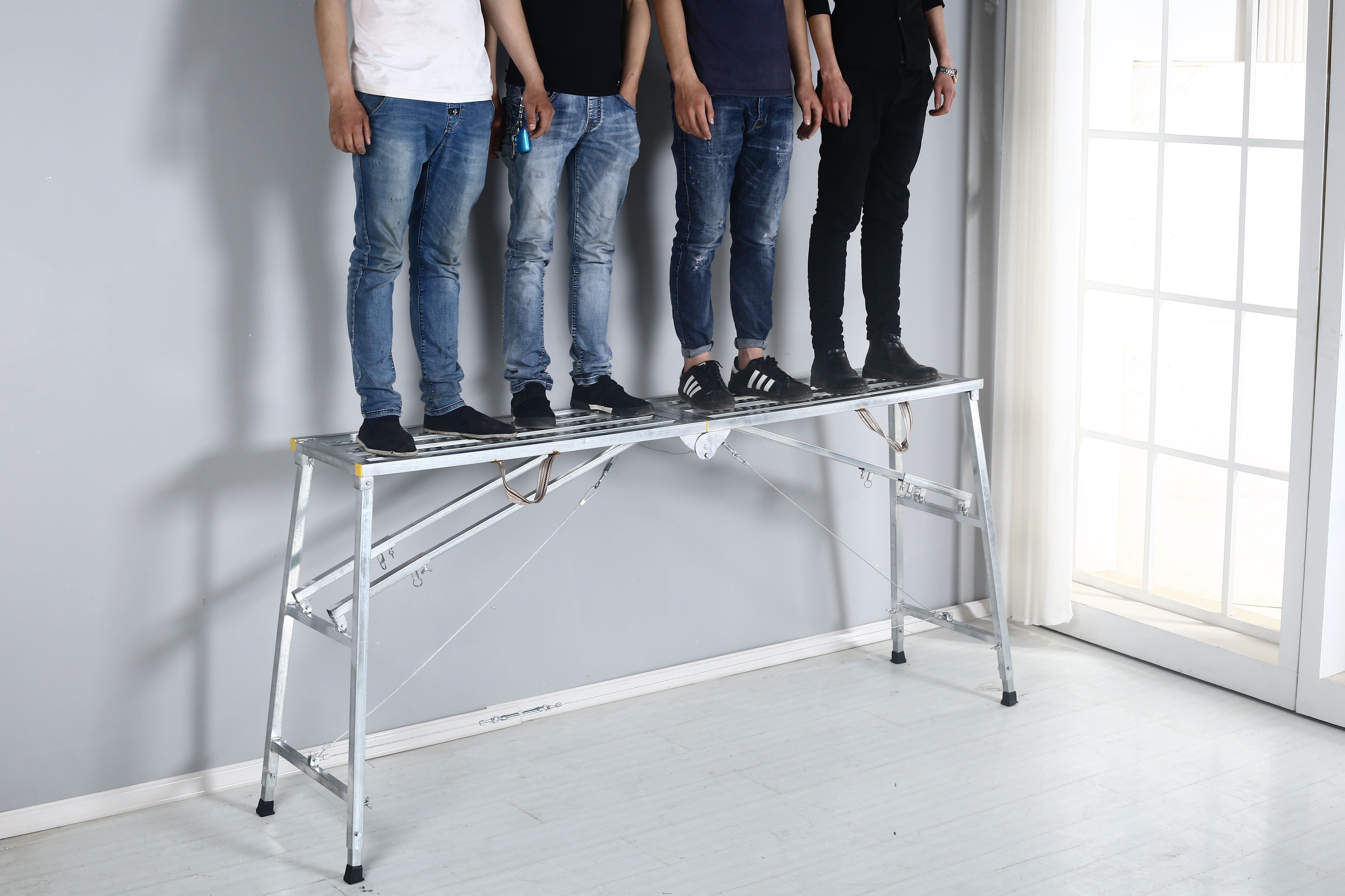 装修折叠马凳升降伸缩脚手架室内加厚便携家用伸缩梯子刮腻子马登