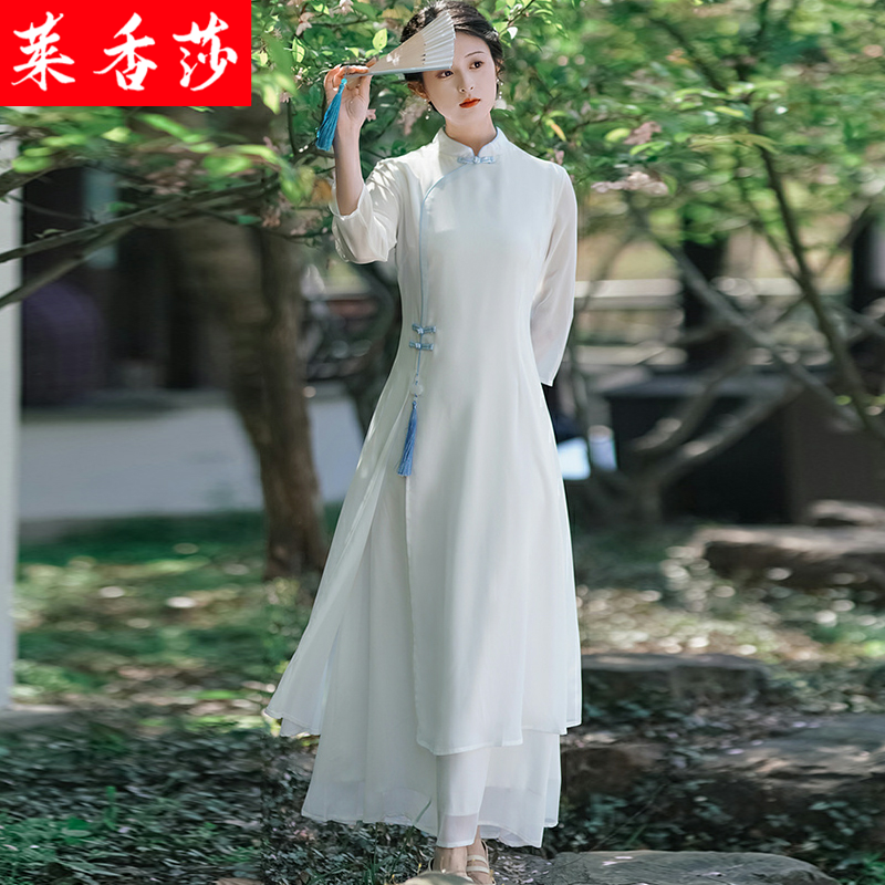 中式复古仙气禅意文艺茶服禅服中国风