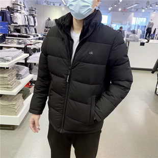 Calvin Klein/CK 男士冬季新款休闲立领加厚保暖防水棉衣面包服