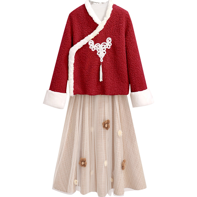 中式唐装冬中国风女装现代款改良版过年新年衣服拜年服旗袍式上衣