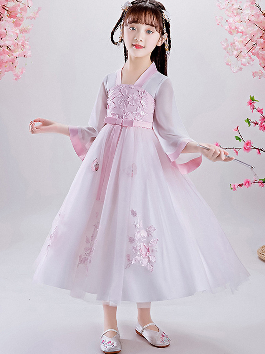 女童汉服夏装连衣裙2020新款超仙中大童洋气古装儿童中国风公主裙