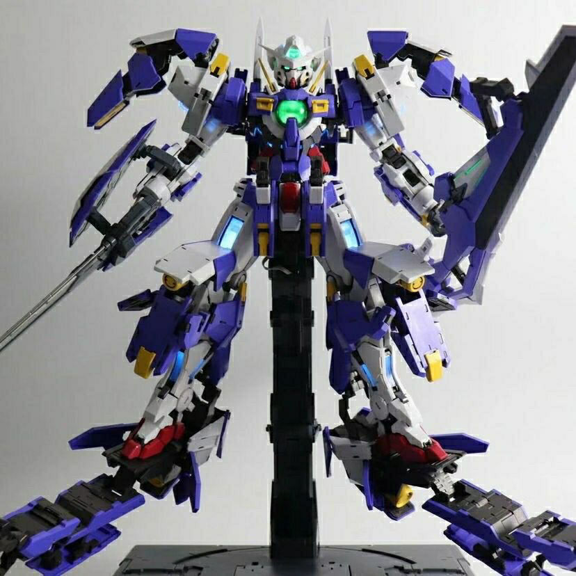 大班 pg 1/60 雪崩能天使高达模型带战损外甲灯组带地台