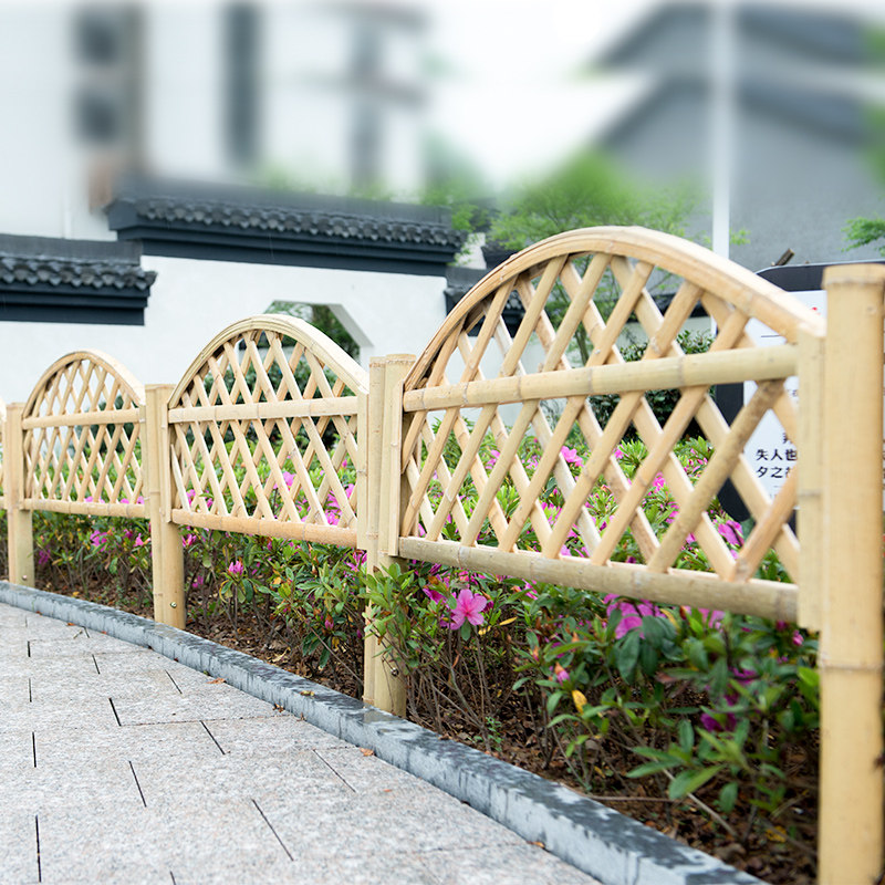 碳化竹篱笆栅栏围栏户外竹竿菜园搭架竹子装饰竹片爬藤架草坪护栏