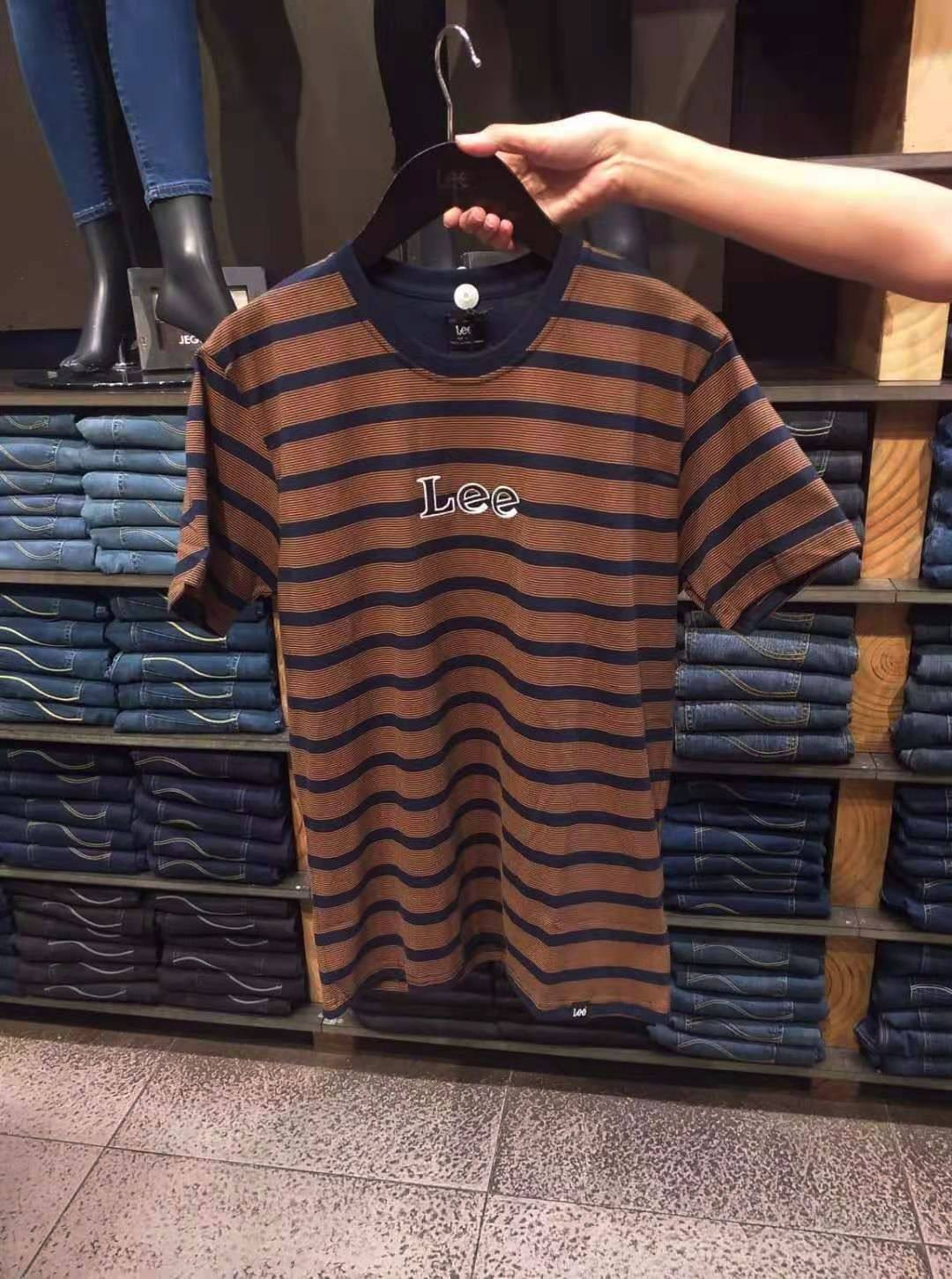 菲律宾 lee 专柜正品代购 21年春季新品纯棉圆领短袖t恤男 6l128