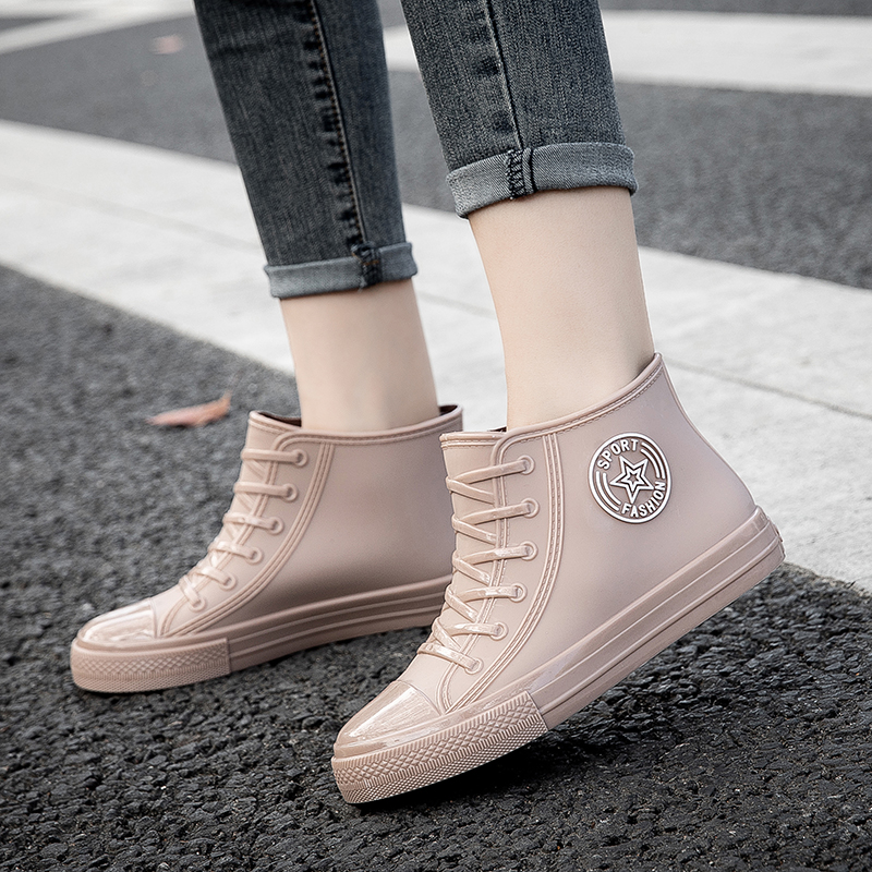 水鞋女防水防滑新款夏天干活短款时尚外穿女士雨鞋胶鞋雨靴不臭脚