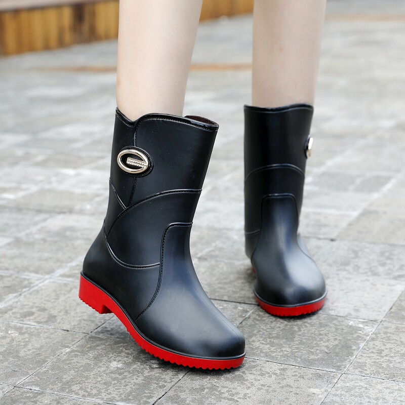 雨鞋女时尚款外穿中筒漂亮