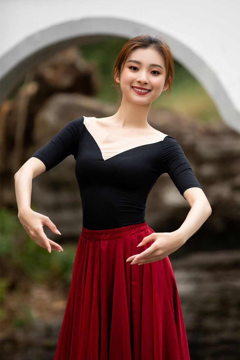 (今日10折)菲梵舞后性感网纱拼接名族古典舞演出服