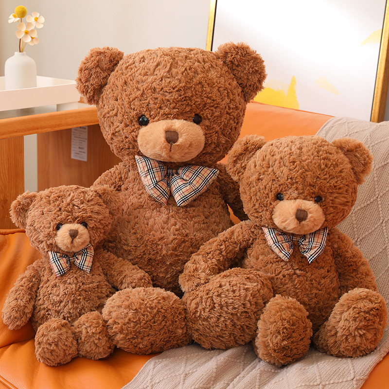泰迪熊毛绒公仔克莱尔床头睡觉抱抱熊女友小熊玩具情人节礼物玩偶