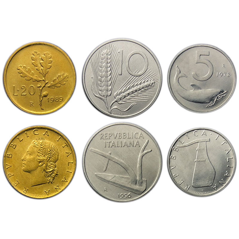 【y-2】外国硬币 意大利3枚硬币套币 年份随机 外国钱币 好品相