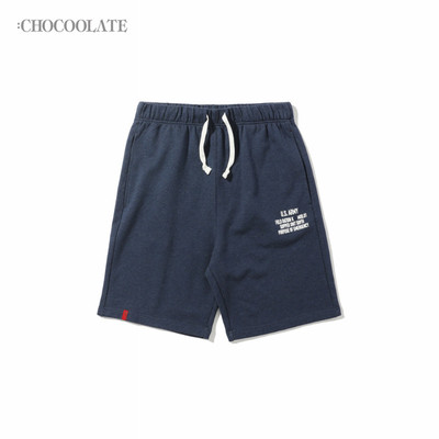 : CHOCOOLATE男装短裤2018秋冬新品运动休闲字母元素 299到手