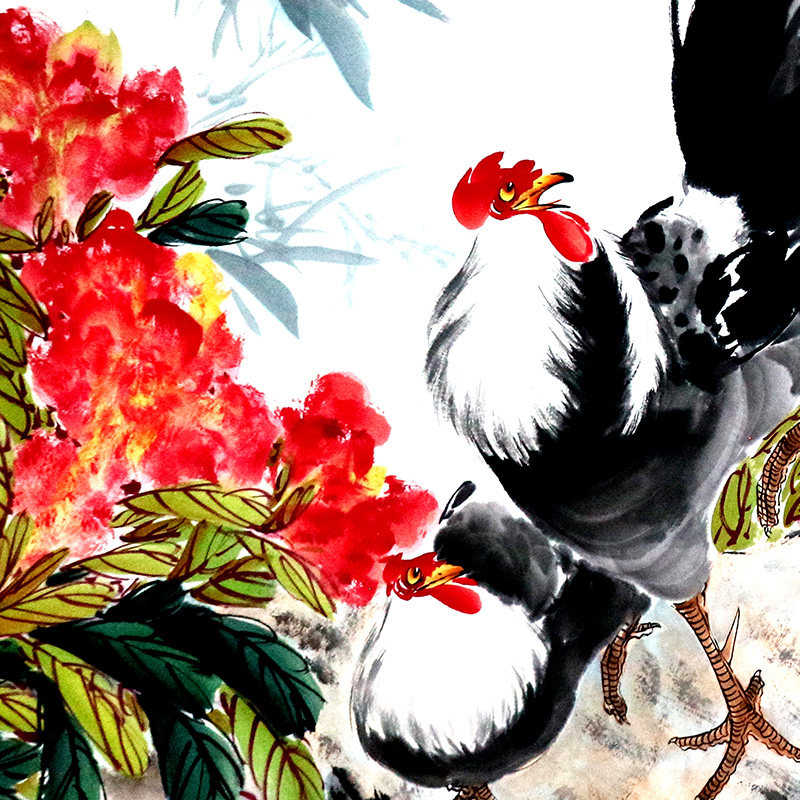 刘士永《4雄视》著名实力派画家