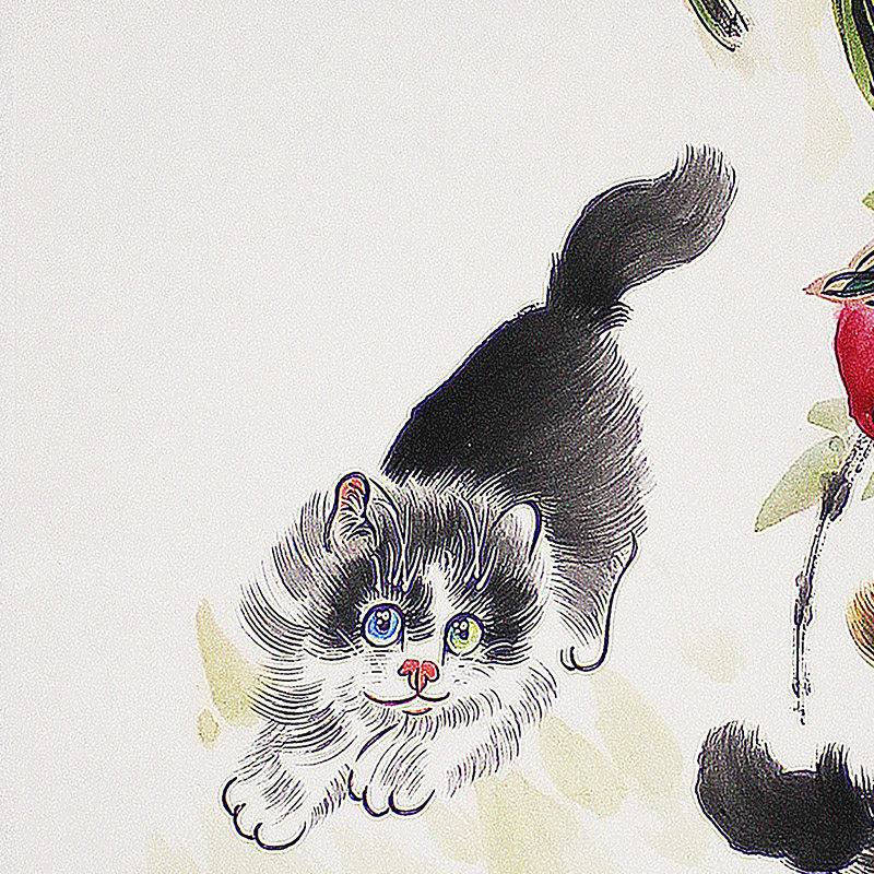 孙菊生《吉祥猫趣09》中国著名绘画大师