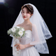 【澜蒂纱】双层蓬蓬纱摄影跟妆造型珍珠纱新娘结婚婚礼头纱遮面纱