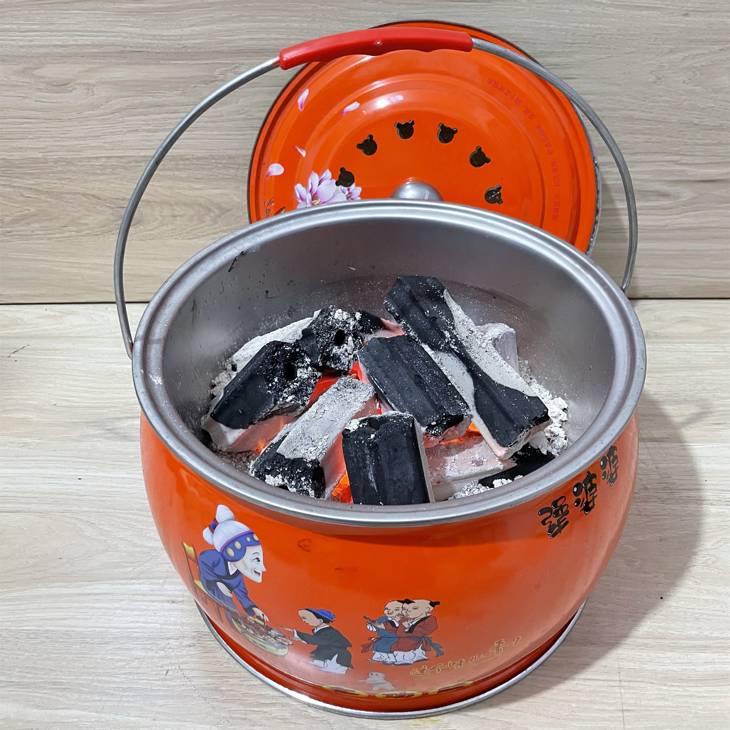 木炭家用烤火炉烤火盆碳火盆手提烧烤炉新房进火搬家乔迁取暖户外