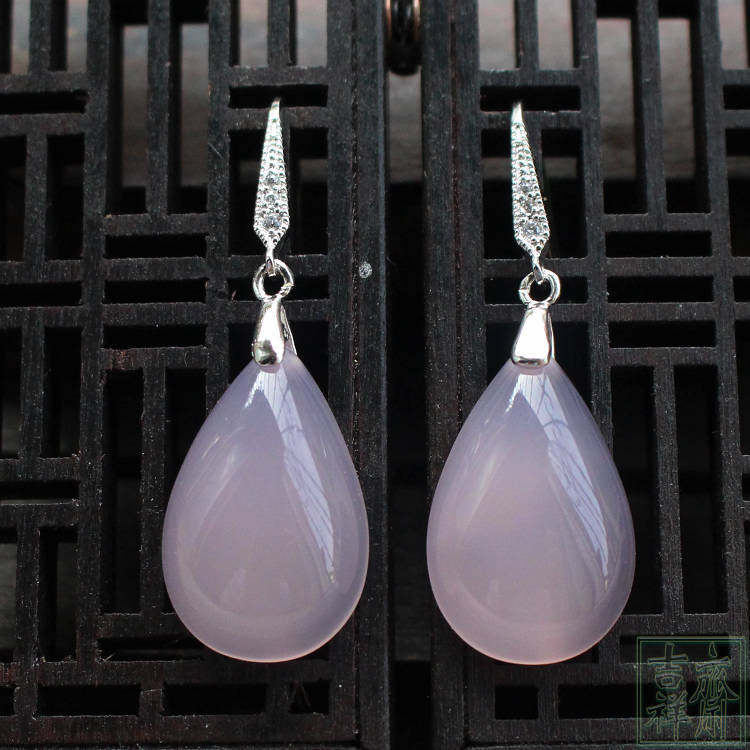 吉祥斋玉器店的优惠券大全—精品马来玉路路通耳环 玉耳饰 耳坠925银