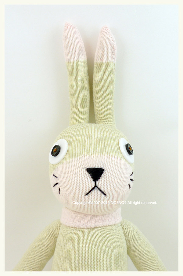 no3no4布三布四纯手工袜子娃娃  惆怅的兔小姐