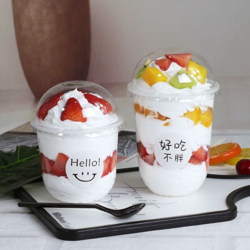 网红波波杯慕斯奶油蛋糕杯啵啵杯抱抱杯脏脏奶茶杯胖胖杯