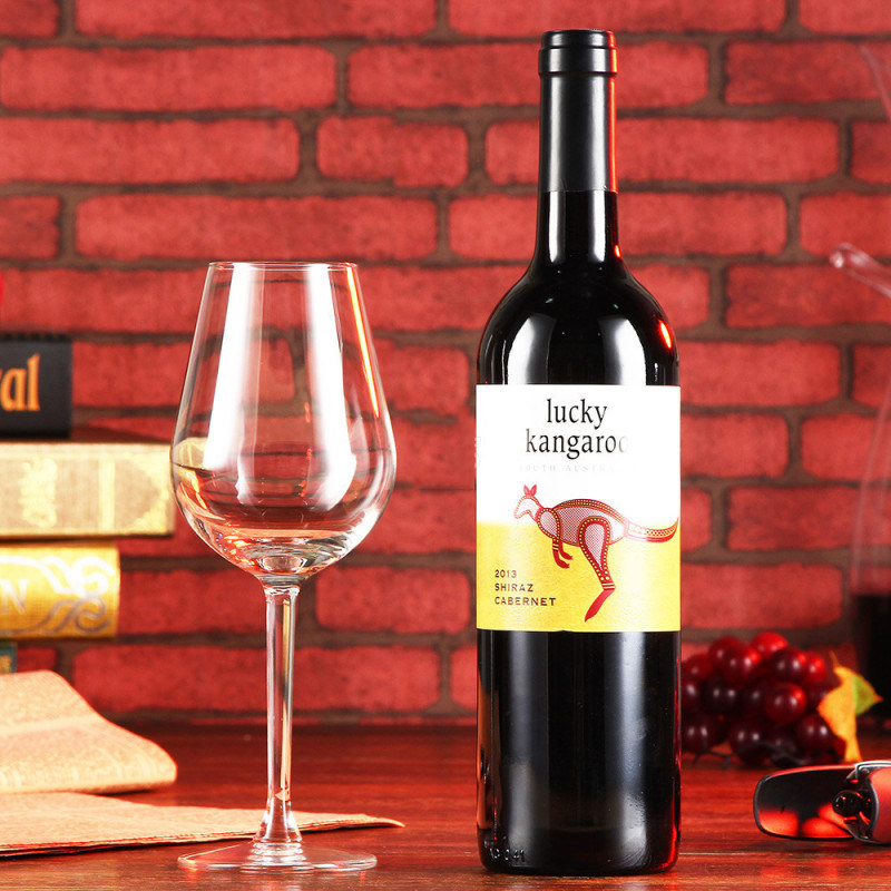 lucky kangaroo幸运袋鼠 西拉赤霞珠干红葡萄酒 750ml 单支 进口