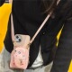 立体粉色书包斜跨diy贴钻适用iPhone13手机壳苹果14promax硅胶XR新款女11网红小众12pro全包防摔14创意保护套