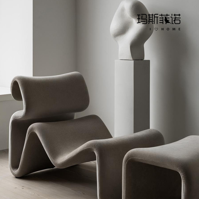 异形_玛斯菲诺极简创意抽象异形休闲椅北欧现代客厅卧室沙发椅子艺术