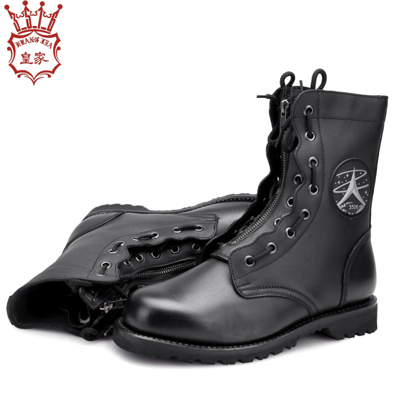 3516皇家新款秋冬季休闲时尚兵靴中筒男单靴