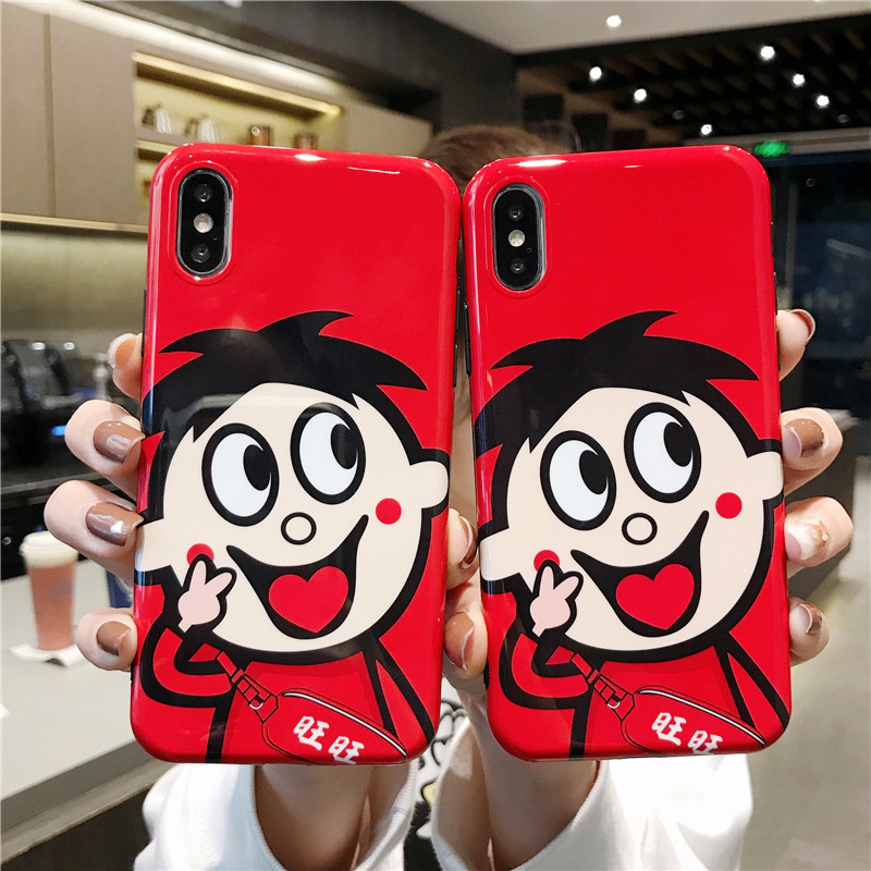 红色旺仔苹果x手机壳iphone11Pro/xr/xs/max/6/6s/7卡通可爱全包plus新年苹果8plus手机壳硅胶男女个性创意过|ruв категории Цифровые аксессуары, аксессуары для мобильных телефонов, телефон защитный кожух/оболочка - от Buy2taobao.com для оказания профессиональной услуги покупки агента Taobao