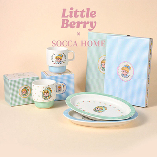 littleberry陶瓷马克杯盘子女生水杯送礼物杯子点心盘下午茶套装