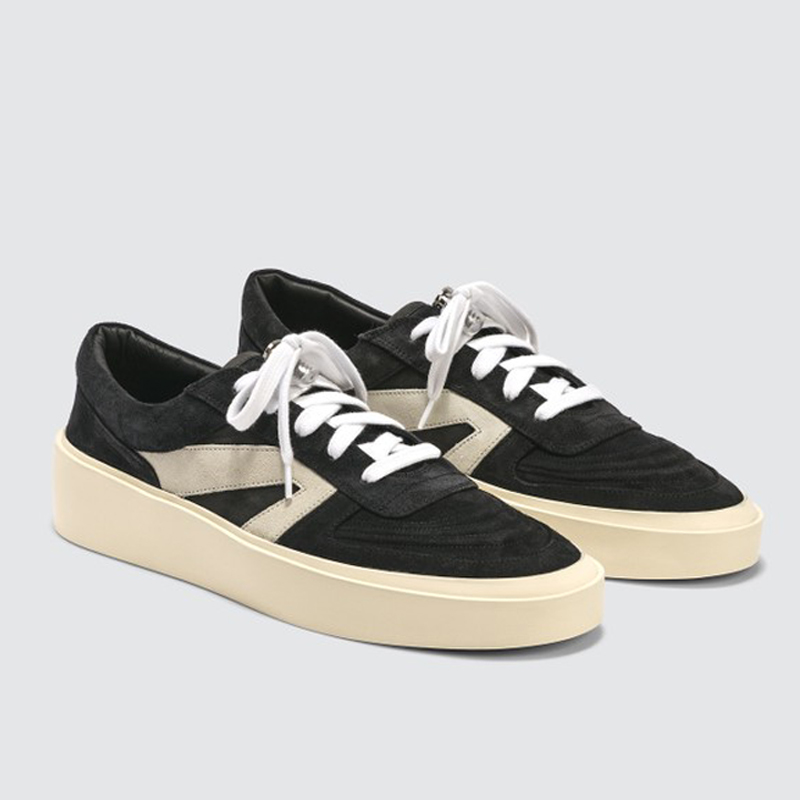 fog101 fear of god skate low拼色麂皮徽标低帮男鞋增高休闲板鞋