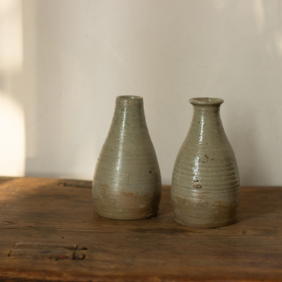 田园风土陶花瓶 传统龙窑柴烧 草木灰釉