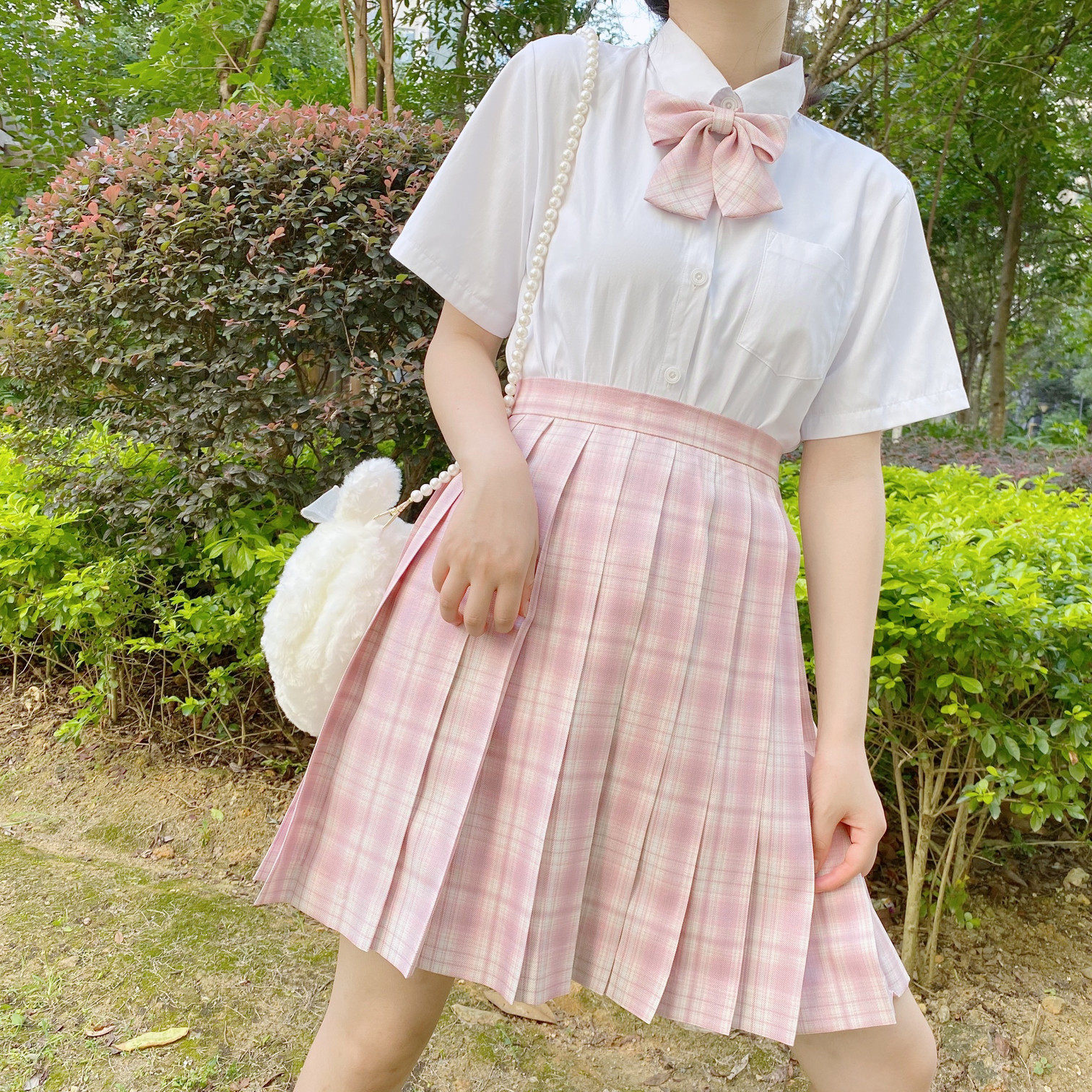 【少女心事】兔缝缝奶兔原创jk制服裙正版套装全套日系兔姬舍格裙