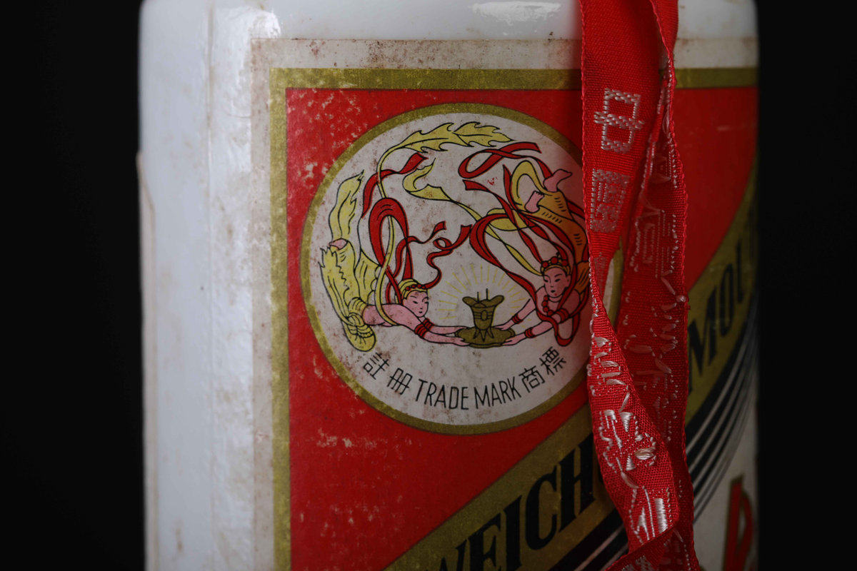 80年代飞天商标贵州茅台酒(0.54l,连瓶约1013克)