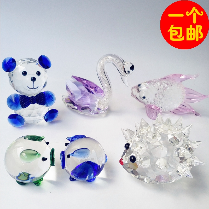水晶摆件儿童水晶玻璃玩具动物小猪小鱼刺猬女孩在类目 家居饰品, 摆件中 - 来自Buy2taobao.com提供专业的淘宝代购服务