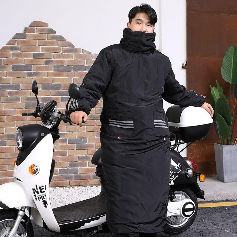 电动车挡风衣保暖冬季防雨防水摩托车加绒加厚挡风被电瓶车防风罩