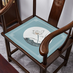 新中式椅垫四季通用家用办公室椅子夏季冰丝透气凉垫坐垫红木垫子