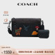 COACH/蔻驰男士新款单肩斜挎包卡通老花2合1零钱包邮差包限定徽章