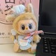 17cm拉布布挂件可乐娃衣服坐坐派对一二代搪胶labubu围脖帽子T恤