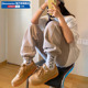 Nike耐克女鞋新款AF1空军一号高帮小麦色休闲鞋板鞋大童鞋CK0262