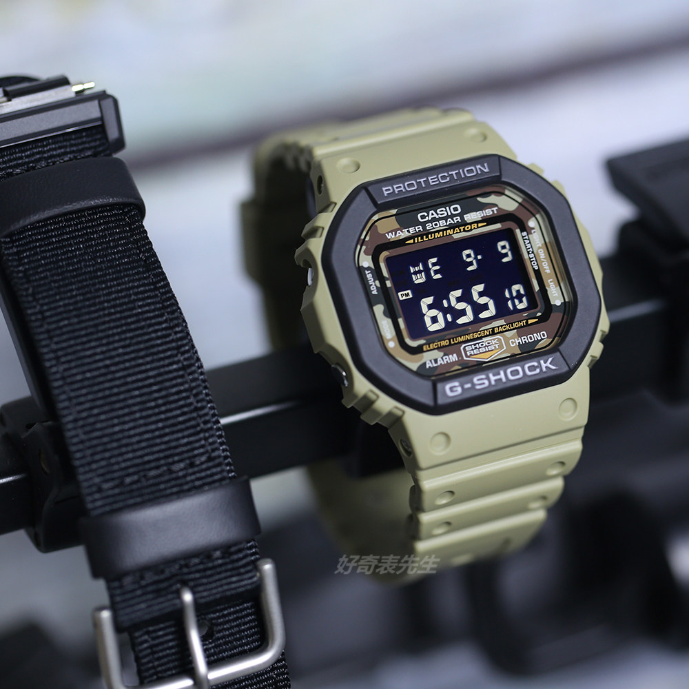 卡西欧g-shock迷彩小方块军事风运动手表男dw-5610sus-5 su-3 -8