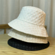 韩版网红气泡方格渔夫帽子女夏季防晒布帽纯色优雅太阳帽潮时装帽