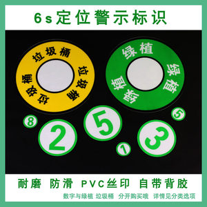 标签地面物品定位贴定置标识圆形单位办公管理标识标志耐磨农行7s定位
