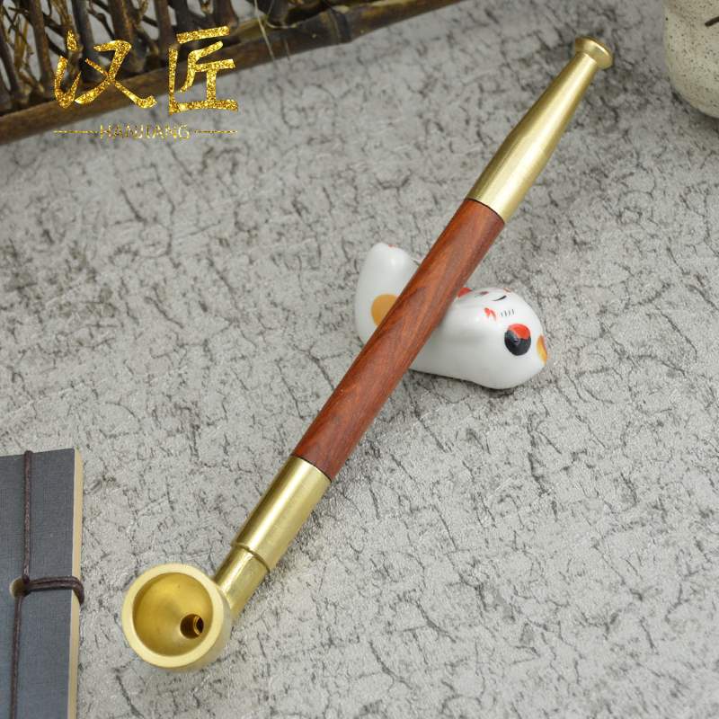 新款手工旱烟袋锅子红檀木烟杆纯铜烟嘴老式烟斗复古烟具烟草专用|ruв категории ZIPPO/швейцарский армейский нож/очки, курить, трубы - от Buy2taobao.com для оказания профессиональной услуги покупки агента Taobao